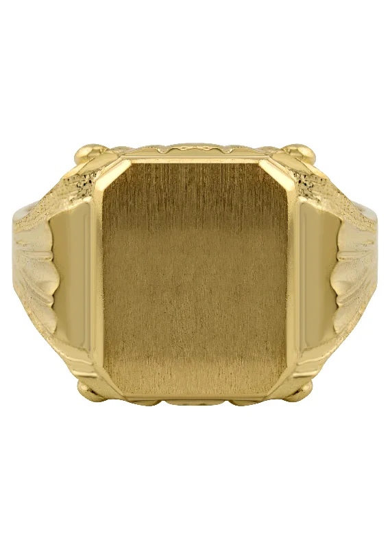 Elegant Jewelry, Exclusive Prices – Shop Now Mens Signet Ring - 10K Gold | 6 Grams