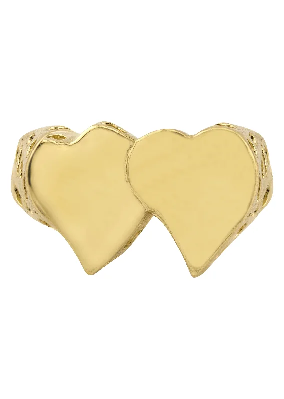 Elegant Jewelry Styles At Budget-Friendly Prices Mens Hearts Signet Ring - 10K Gold | 7 Grams Elegant Jewelry Styles At Budget-Friendly Prices Mens Hearts Signet Ring - 10K Gold | 7 Grams