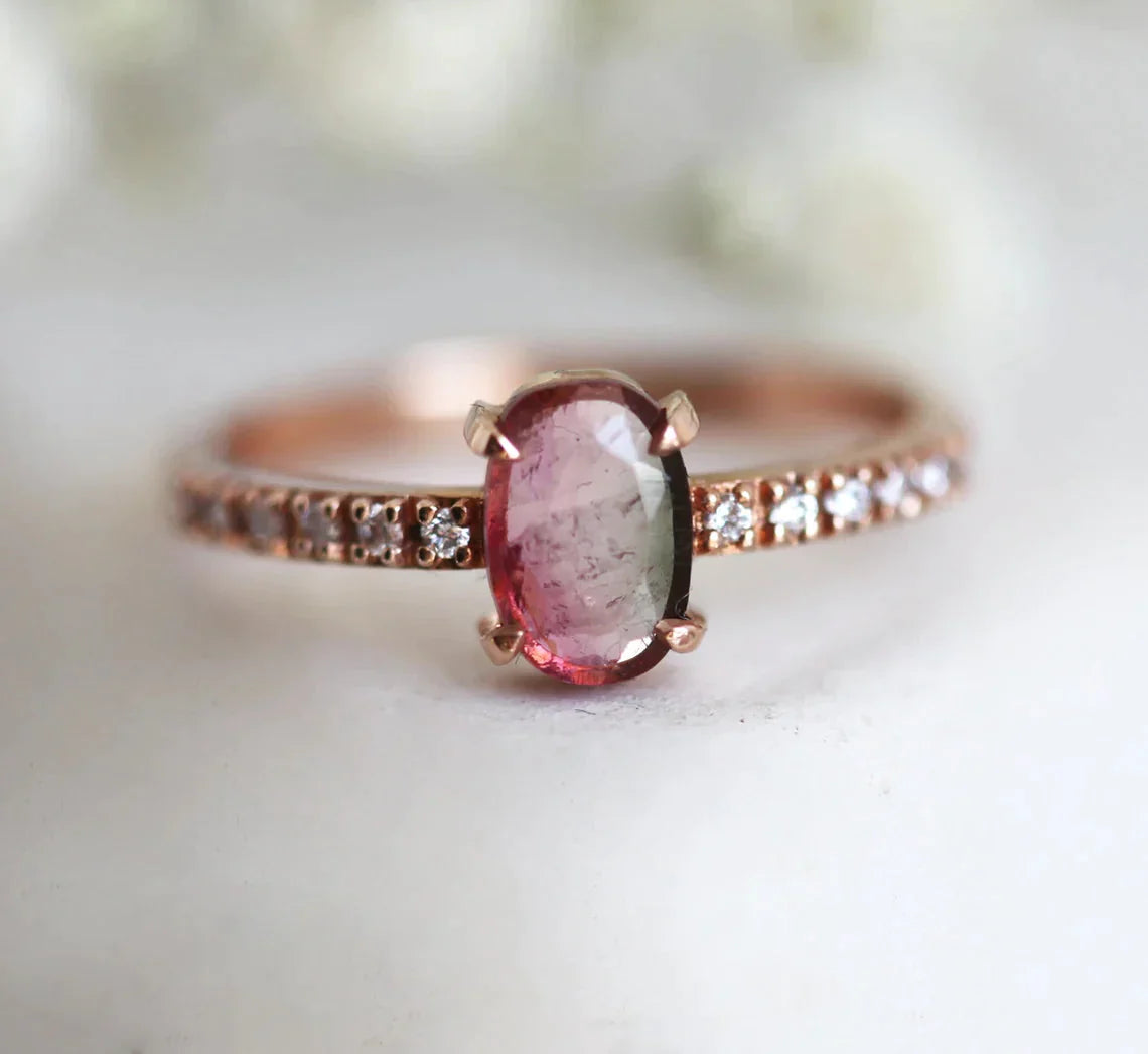 Premium Jewelry Now Available At Special Discounts Jolene Watermelon Tourmaline Ring With Diamonds Premium Jewelry Now Available At Special Discounts Jolene Watermelon Tourmaline Ring With Diamonds
