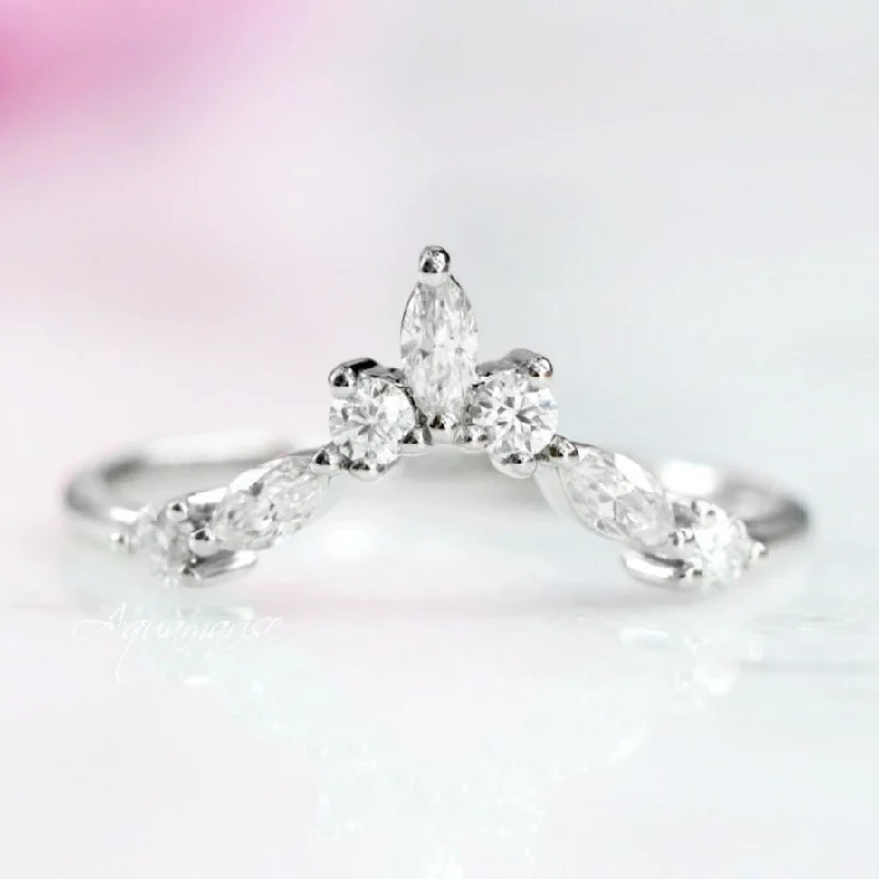 Make Your Outfit Shine With Discounted Jewelry Marquise Diamond Wedding Band- 14K White Gold Make Your Outfit Shine With Discounted Jewelry Marquise Diamond Wedding Band- 14K White Gold