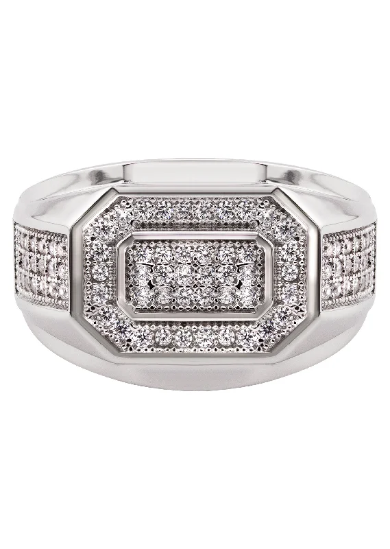 Get The Best Deals On Timeless Jewelry Pieces Mens Silver CZ Signet Ring | Appx 6.4 Grams Get The Best Deals On Timeless Jewelry Pieces Mens Silver CZ Signet Ring | Appx 6.4 Grams