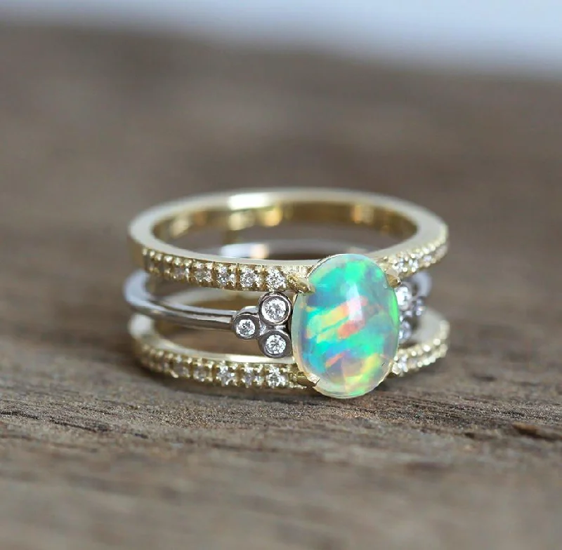 Shop Dazzling Jewelry At The Best Prices Maite Opal Ring Set