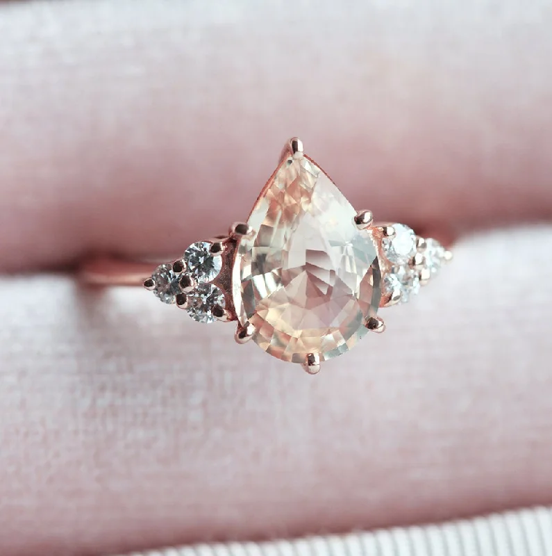 Limited-Time Jewelry Sale – Don't Miss These Deals Jeanie Peach Sapphire Diamond Ring Limited-Time Jewelry Sale – Don't Miss These Deals Jeanie Peach Sapphire Diamond Ring