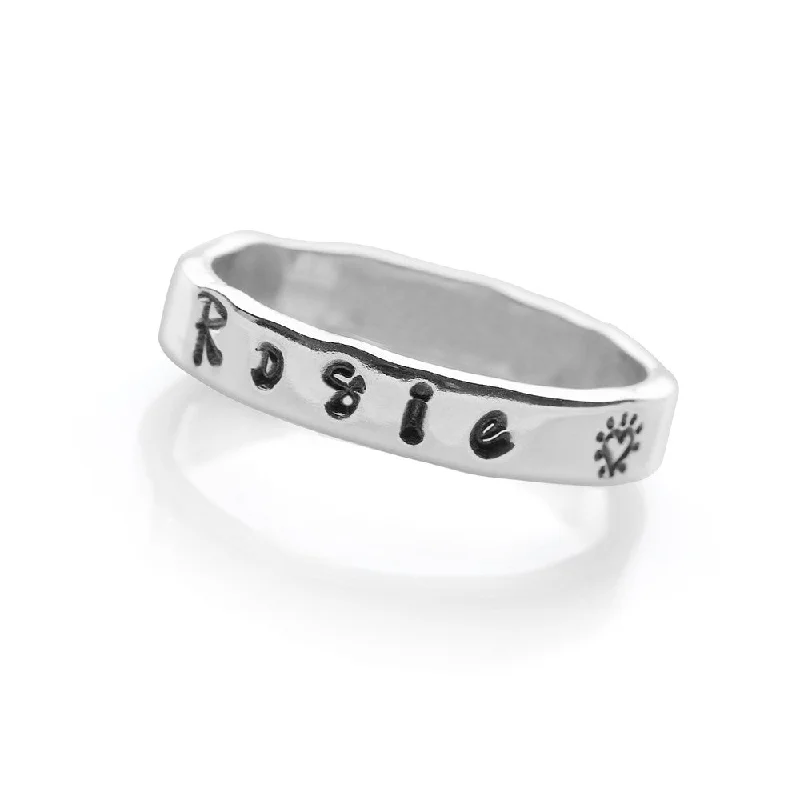 Personalised Script Ring