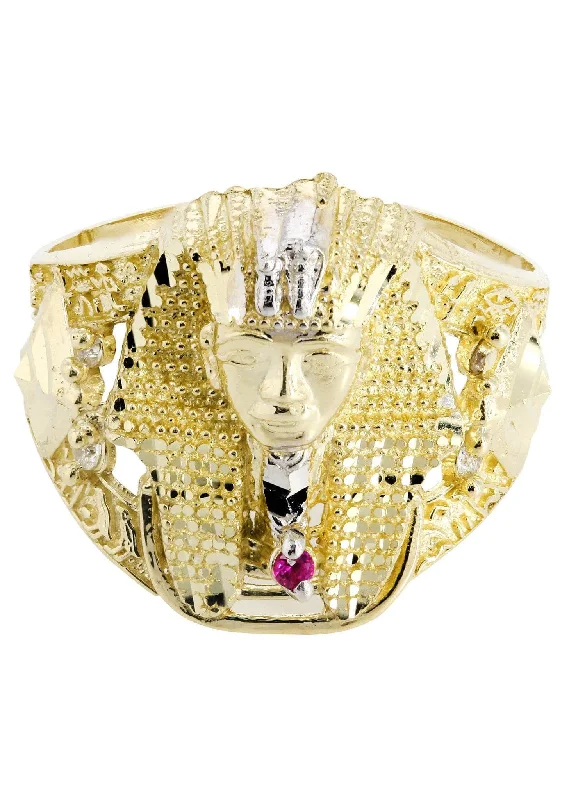 Limited-Stock Jewelry Sale – Once It's Gone, It's Gone Pharoah 10K Gold Mens Ring | 4.2 Grams Limited-Stock Jewelry Sale – Once It's Gone, It's Gone Pharoah 10K Gold Mens Ring | 4.2 Grams