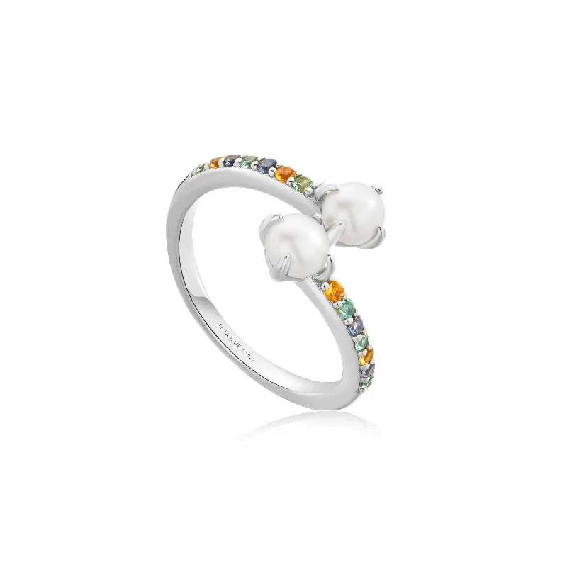 Big Savings On Your Favorite Jewelry Pieces Silver Gem Pearl Wrap Ring