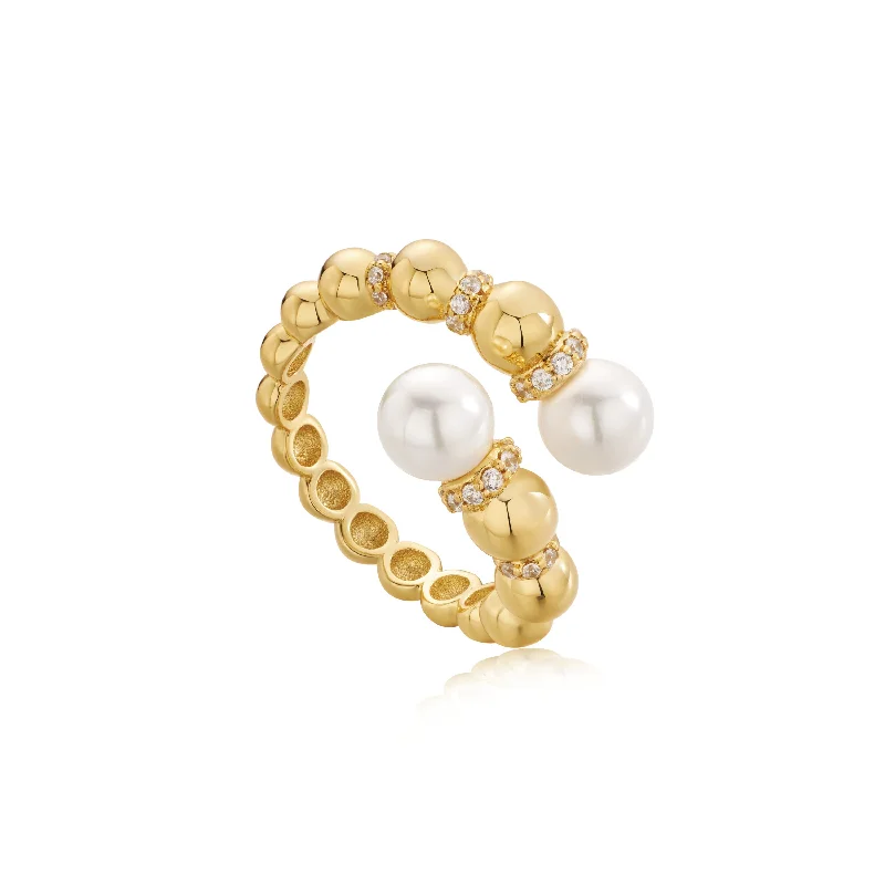 Shop Dazzling Rings, Earrings, And More At Special Discounts Gold Pearl Sparkle Wrap Ring Shop Dazzling Rings, Earrings, And More At Special Discounts Gold Pearl Sparkle Wrap Ring