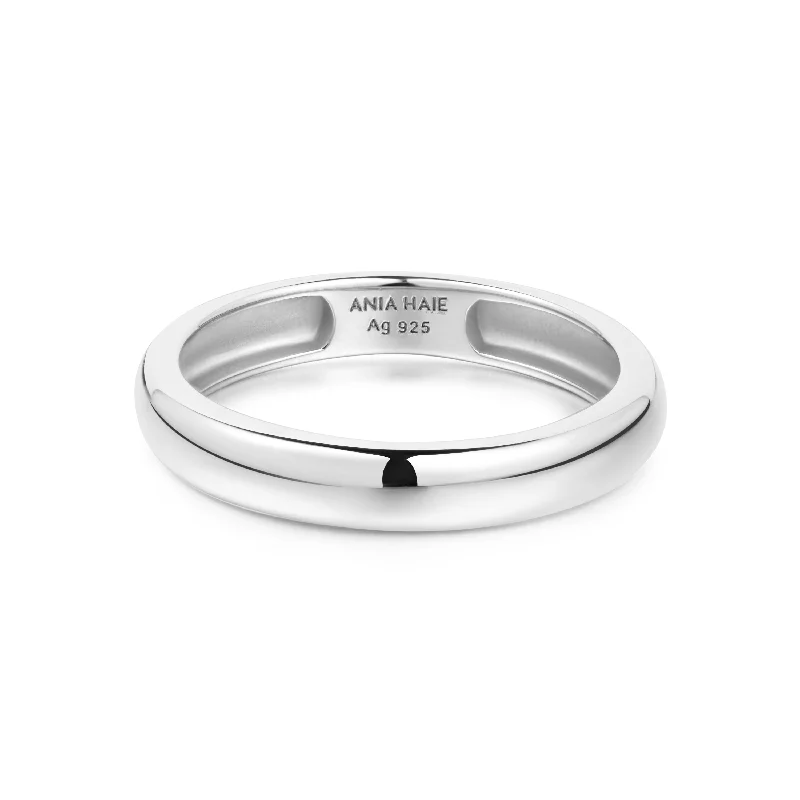 Exclusive Gemstone Jewelry Markdowns – Shop Now Silver Curve Dome Band