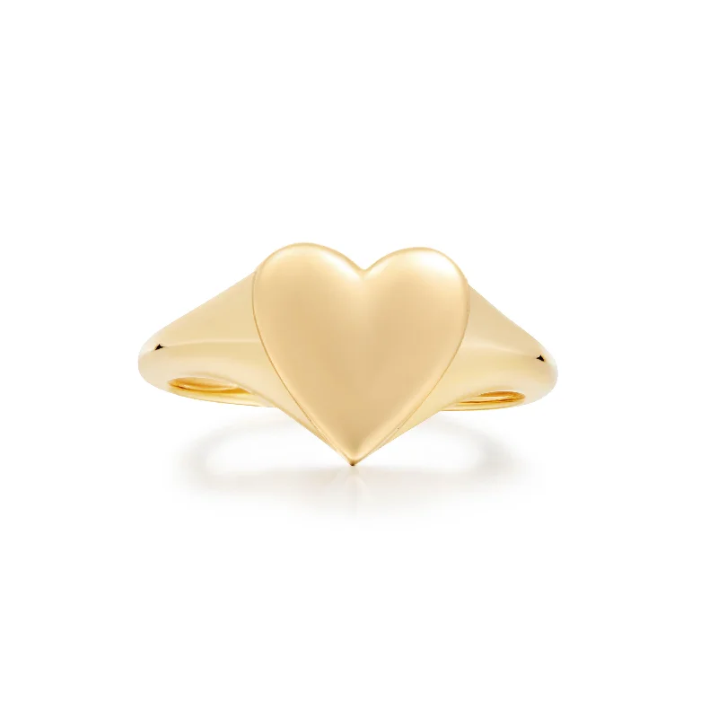 Last Chance To Shop High-End Jewelry At Markdown Prices Gold Love Signet Ring