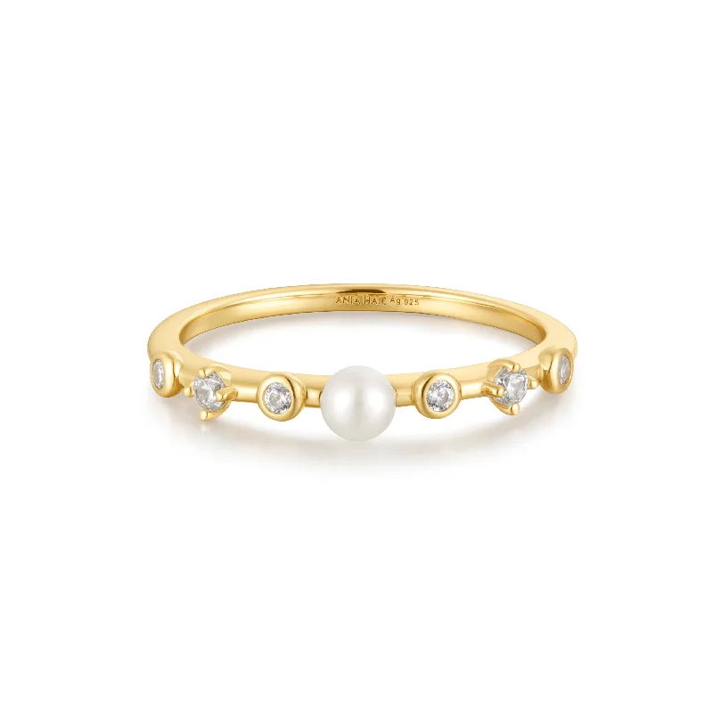 Best Jewelry Sale – Shop Exclusive Designs Now Gold Freshwater Pearl and White Cubic Zirconia Bezel Set Ring Best Jewelry Sale – Shop Exclusive Designs Now Gold Freshwater Pearl and White Cubic Zirconia Bezel Set Ring