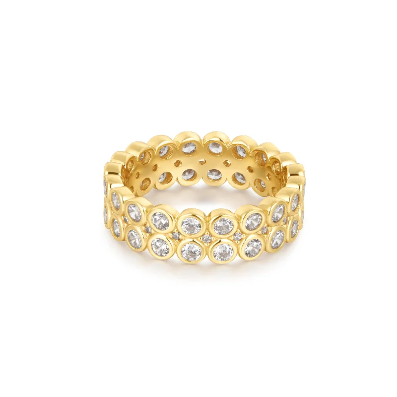 Luxury Jewelry Without The Luxury Price Tag Gold Double Row Bezel Ring