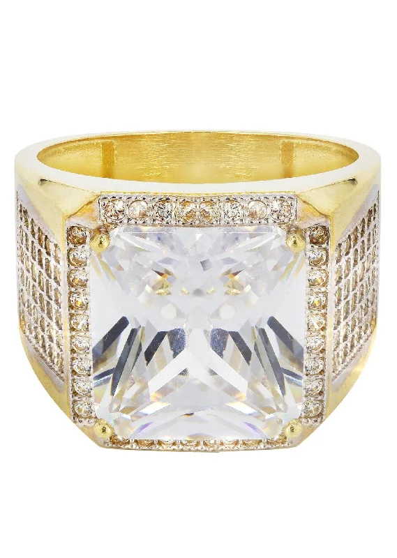 Shop Fine Jewelry With Exclusive Savings Rock Crystal 10K Gold Mens Ring | 10.43 Grams Shop Fine Jewelry With Exclusive Savings Rock Crystal 10K Gold Mens Ring | 10.43 Grams