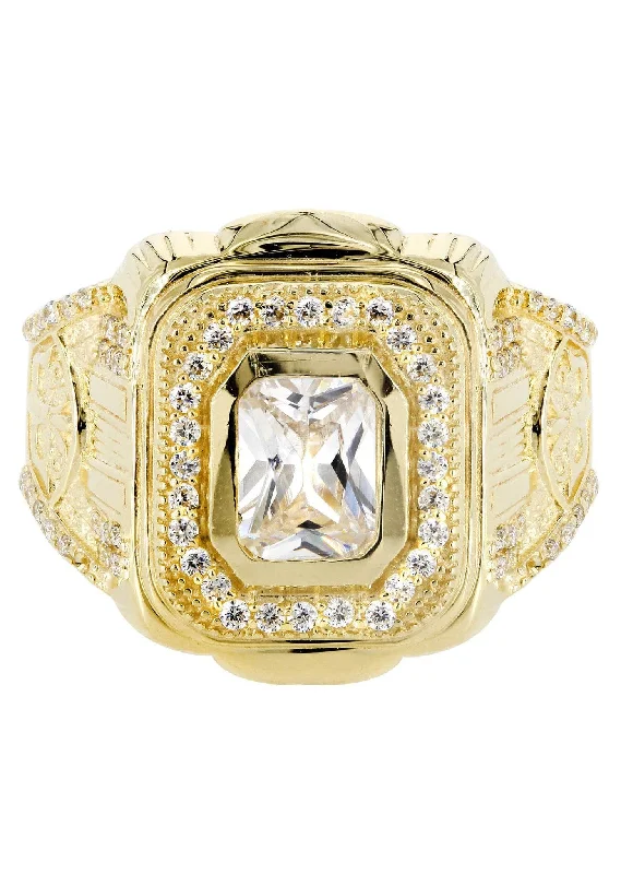 Celebrate With Sparkle – Jewelry Sale Now Live Rock Crystal 10K Gold Mens Ring | 7.9 Grams Celebrate With Sparkle – Jewelry Sale Now Live Rock Crystal 10K Gold Mens Ring | 7.9 Grams