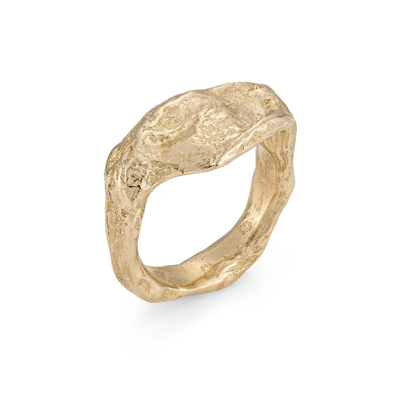 Signet Rock Ring 9ct gold