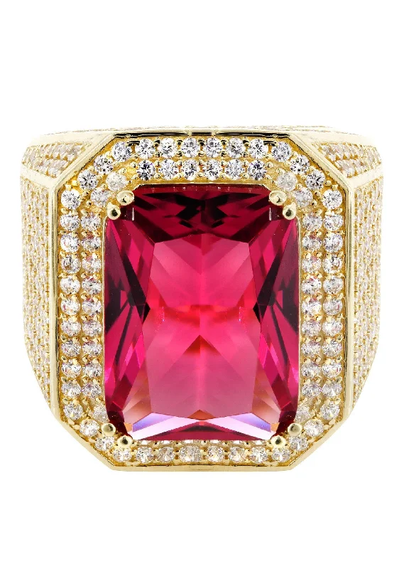 Get Ready To Sparkle – Special Jewelry Discounts Ruby 10K Gold Mens Ring | 22.1 Grams Get Ready To Sparkle – Special Jewelry Discounts Ruby 10K Gold Mens Ring | 22.1 Grams