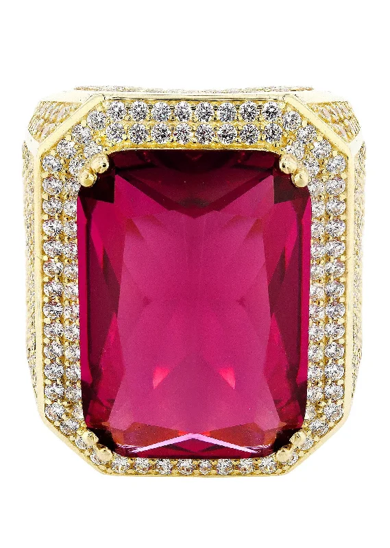 Best Jewelry Sale – Shop Exclusive Designs Now Ruby 10K Gold Mens Ring | 26.7 Grams