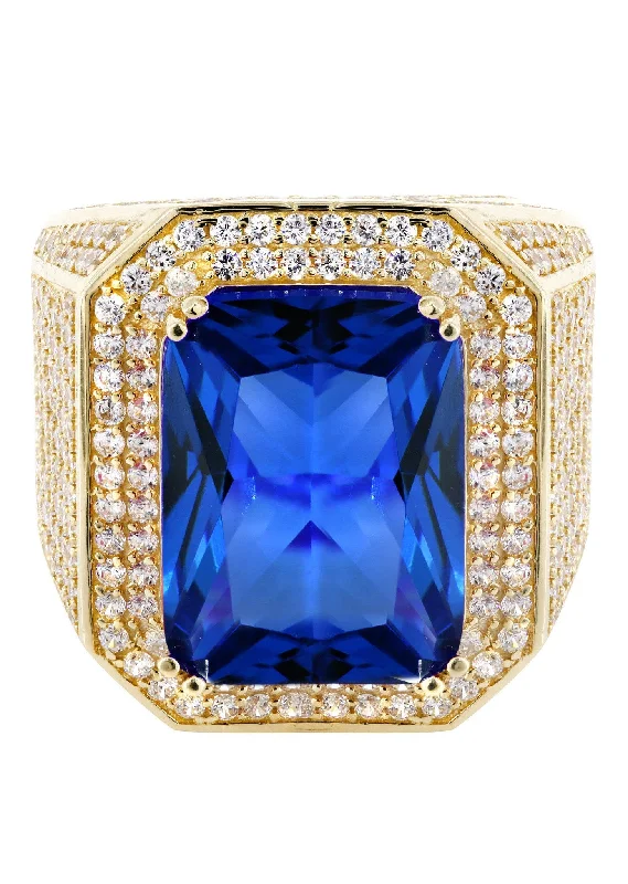 The Perfect Accessory For Less – Jewelry Sale Live Sapphire 10K Gold Mens Ring | 20.7 Grams The Perfect Accessory For Less – Jewelry Sale Live Sapphire 10K Gold Mens Ring | 20.7 Grams