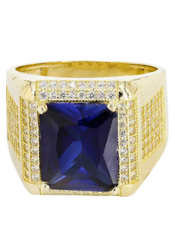 Glamorous Jewelry, Glamorous Deals – Shop Now Sapphire 10K Gold Mens Ring | 9.6 Grams Glamorous Jewelry, Glamorous Deals – Shop Now Sapphire 10K Gold Mens Ring | 9.6 Grams