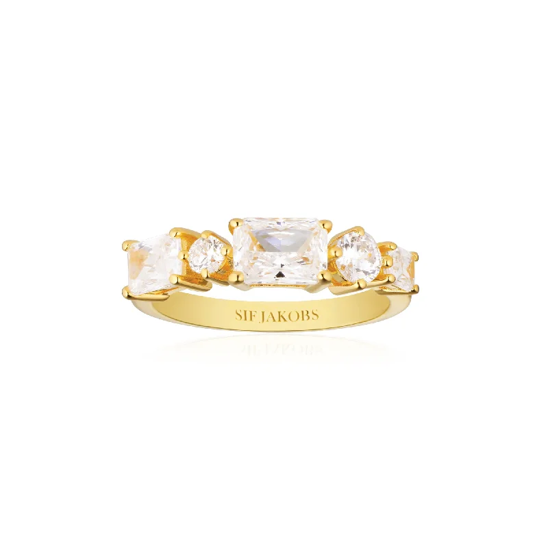 Fashion-Forward Jewelry At Incredible Prices Ivrea 18K Gold Plated Ring w. Zirconias Fashion-Forward Jewelry At Incredible Prices Ivrea 18K Gold Plated Ring w. Zirconias