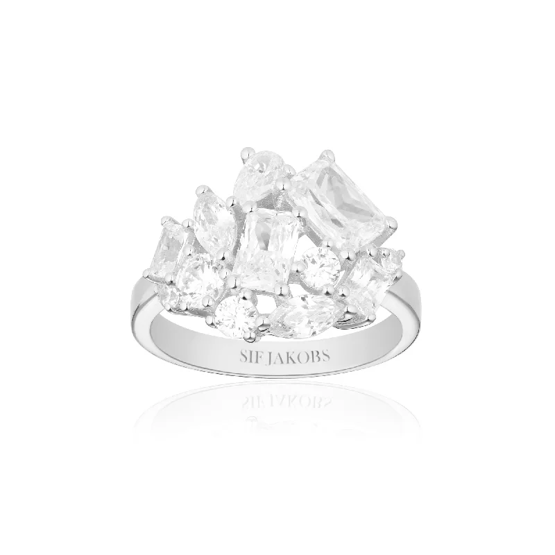 Shop Stylish Jewelry Now And Save Big Ivrea Grande Silver Ring w. Zirconias
