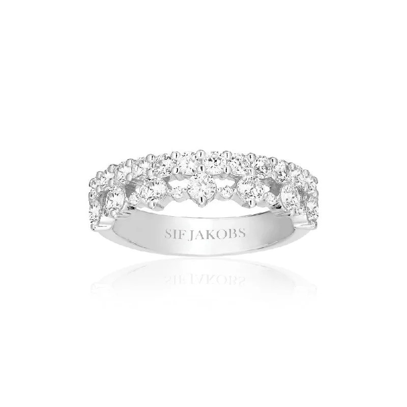 Affordable Luxury Jewelry For Every Occasion Livigno Silver Ring w. Zirconias