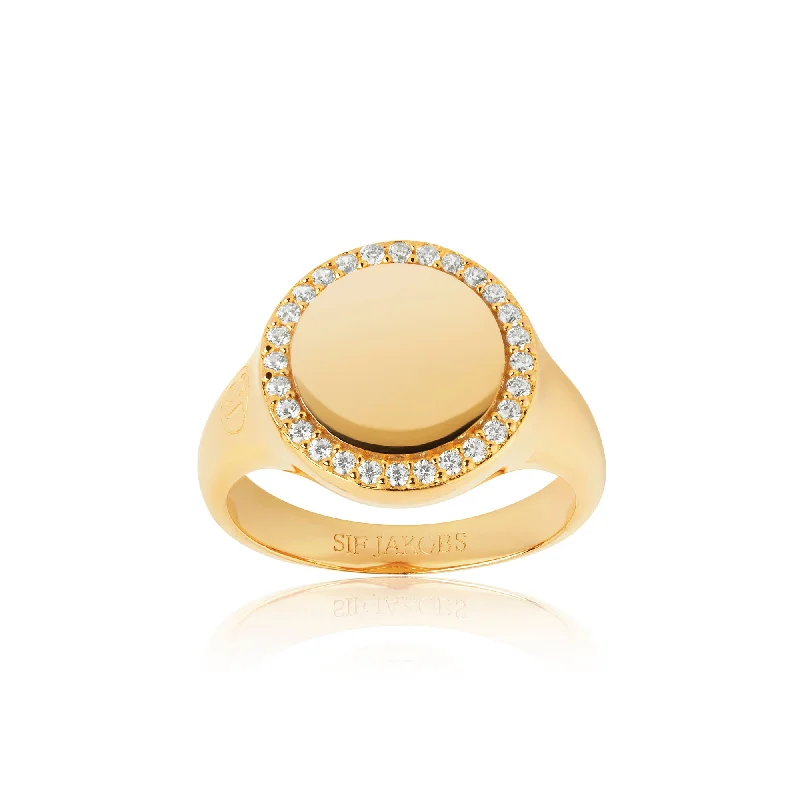 Limited-Stock Jewelry Sale – Once It's Gone, It's Gone Follina Grande Gold Plated Ring w. White Zirconias Limited-Stock Jewelry Sale – Once It's Gone, It's Gone Follina Grande Gold Plated Ring w. White Zirconias