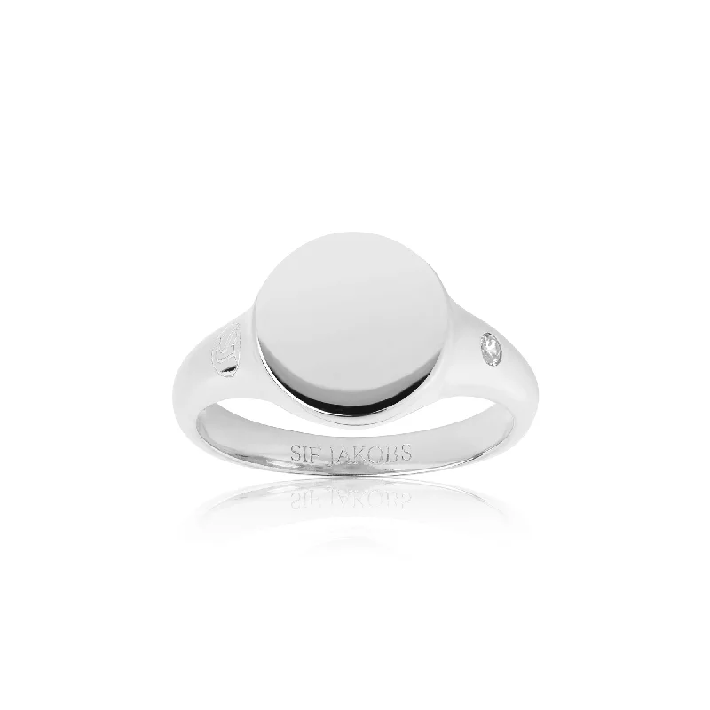 Follina Pianura Piccolo Silver Ring w. White Zirconia