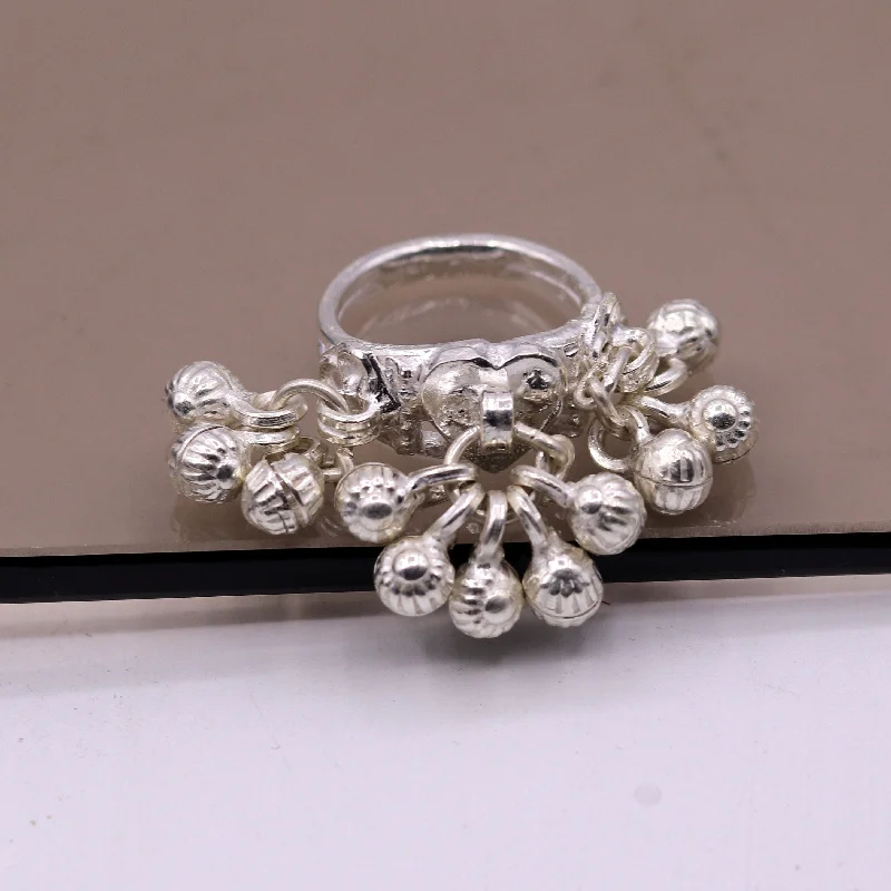 Unbeatable Offers On Luxury And Everyday Jewelry Sterling silver handmade gorgeous charm ring with fabulous noisy bells, excellent belly dance tribal antique jewelry india sr208 Unbeatable Offers On Luxury And Everyday Jewelry Sterling silver handmade gorgeous charm ring with fabulous noisy bells, excellent belly dance tribal antique jewelry india sr208