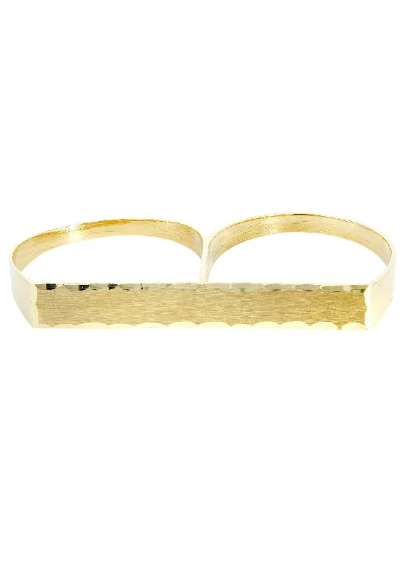 The Perfect Jewelry Piece At The Perfect Discount Two Finger 10K Gold Mens Ring | 4.7 Grams The Perfect Jewelry Piece At The Perfect Discount Two Finger 10K Gold Mens Ring | 4.7 Grams