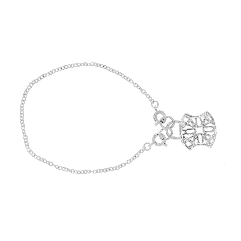 Beautiful Jewelry, Breathtaking Discounts – Hurry In 1/20 cttw Diamond Charm Bracelet Brass With Rhodium Plating Medallion Design Beautiful Jewelry, Breathtaking Discounts – Hurry In 1/20 cttw Diamond Charm Bracelet Brass With Rhodium Plating Medallion Design