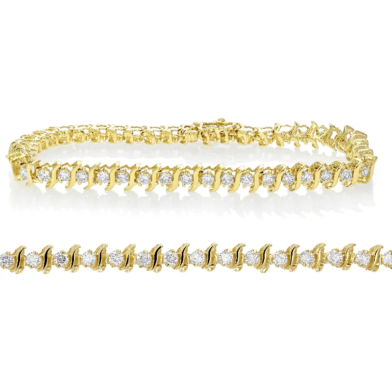 Limited-Stock Jewelry Sale – Once It's Gone, It's Gone 1.50 cttw SI2-I1 IGI Certified Diamond Bracelet 14K Yellow Gold S-Link 7 Inch Limited-Stock Jewelry Sale – Once It's Gone, It's Gone 1.50 cttw SI2-I1 IGI Certified Diamond Bracelet 14K Yellow Gold S-Link 7 Inch