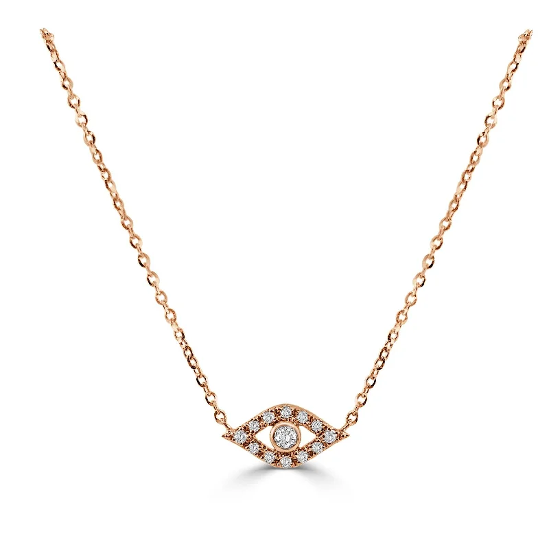 Discounted Jewelry For A Glamorous Look 14k Gold & Diamond Evil Eye Necklace