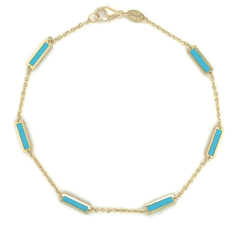 The Ultimate Jewelry Sale – Shop Premium Styles 14K Gold Station Bar Malachite Bracelet 7" The Ultimate Jewelry Sale – Shop Premium Styles 14K Gold Station Bar Malachite Bracelet 7"