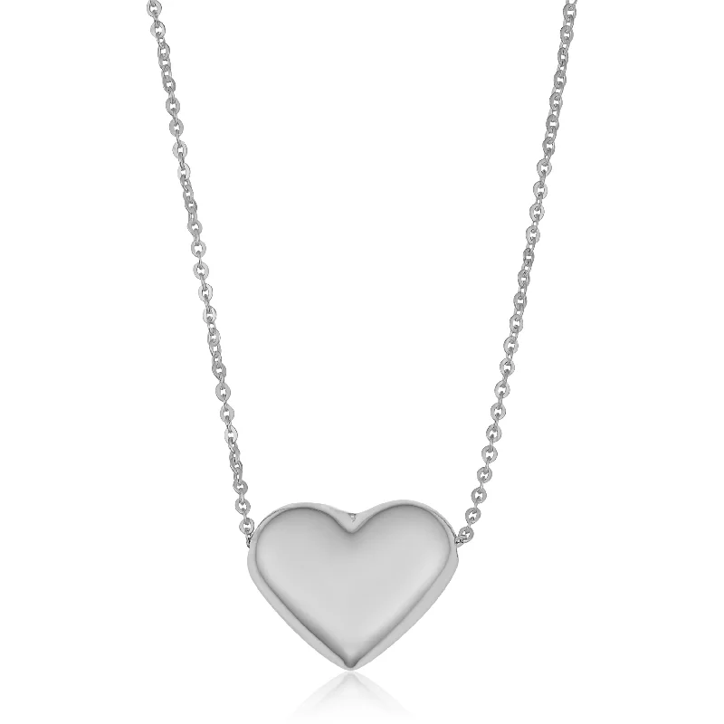 Special Sale On Handcrafted Jewelry – Shop Today 14k White Gold Heart Necklace (18 inch) Special Sale On Handcrafted Jewelry – Shop Today 14k White Gold Heart Necklace (18 inch)