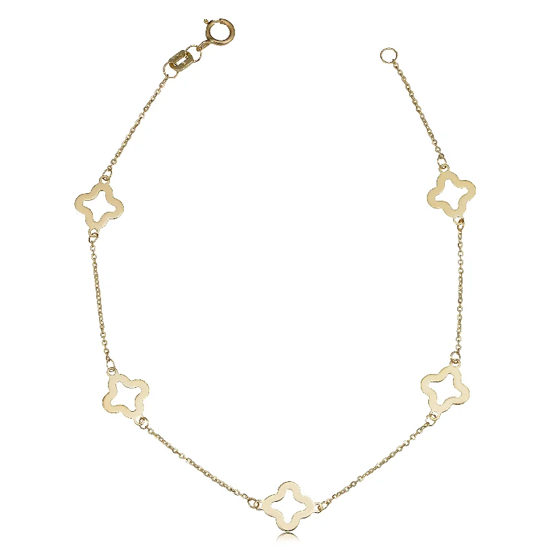 Jewelry Clearance Event – Stock Up Before It's Over 14k Yellow Gold 7.9mm Clover Flower Bracelet (7.5 inch) Jewelry Clearance Event – Stock Up Before It's Over 14k Yellow Gold 7.9mm Clover Flower Bracelet (7.5 inch)