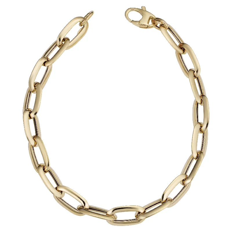 Elegant Jewelry At Unbeatable Prices – Shop Today 14k Yellow Gold Fancy Oval Link Bracelet (7mm, 8 inch) Elegant Jewelry At Unbeatable Prices – Shop Today 14k Yellow Gold Fancy Oval Link Bracelet (7mm, 8 inch)