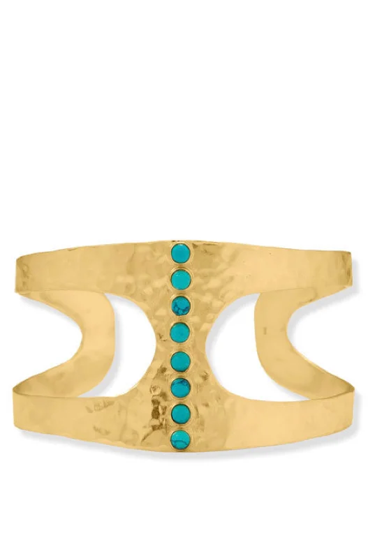 Elegant Jewelry, Exclusive Prices – Shop Now 18k Gold Turquoise Cuff Bracelet