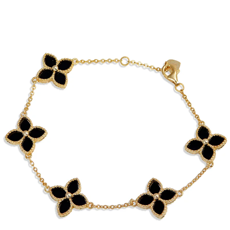 Elevate Your Jewelry Collection With Limited-Time Savings 18K Gold Vermeil Flower Bracelet
