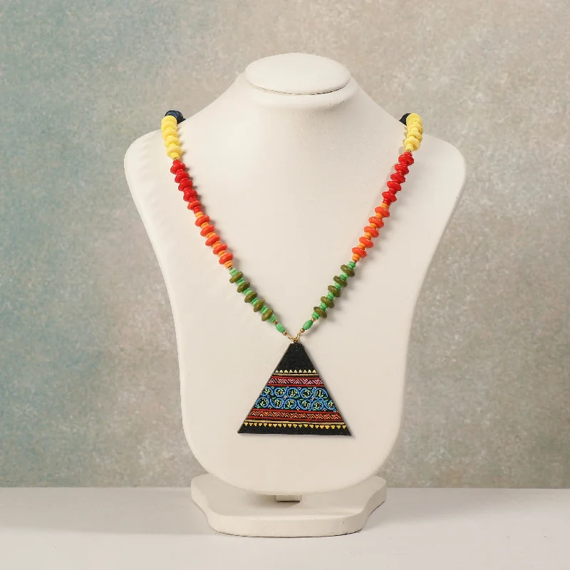Big Discounts On Elegant Jewelry Collections Miniature Handpainted Wooden Necklace With Beads Big Discounts On Elegant Jewelry Collections Miniature Handpainted Wooden Necklace With Beads