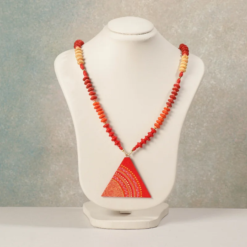 Unique Jewelry For Less – Shop The Sale Now Miniature Handpainted Wooden Necklace With Beads