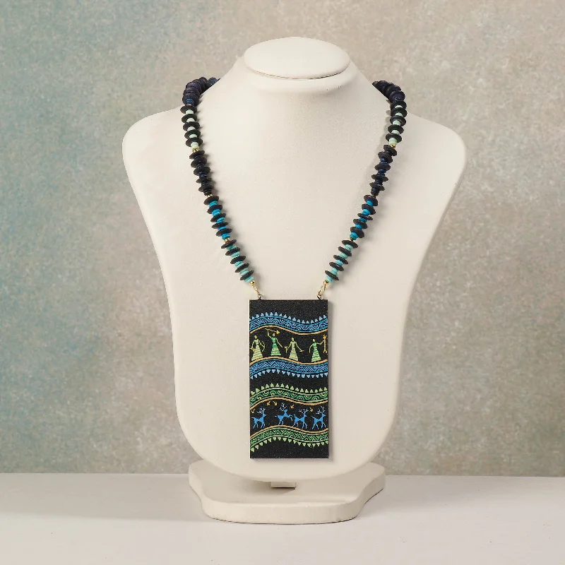 Elegant Jewelry Styles At Budget-Friendly Prices Miniature Handpainted Wooden Necklace With Beads Elegant Jewelry Styles At Budget-Friendly Prices Miniature Handpainted Wooden Necklace With Beads