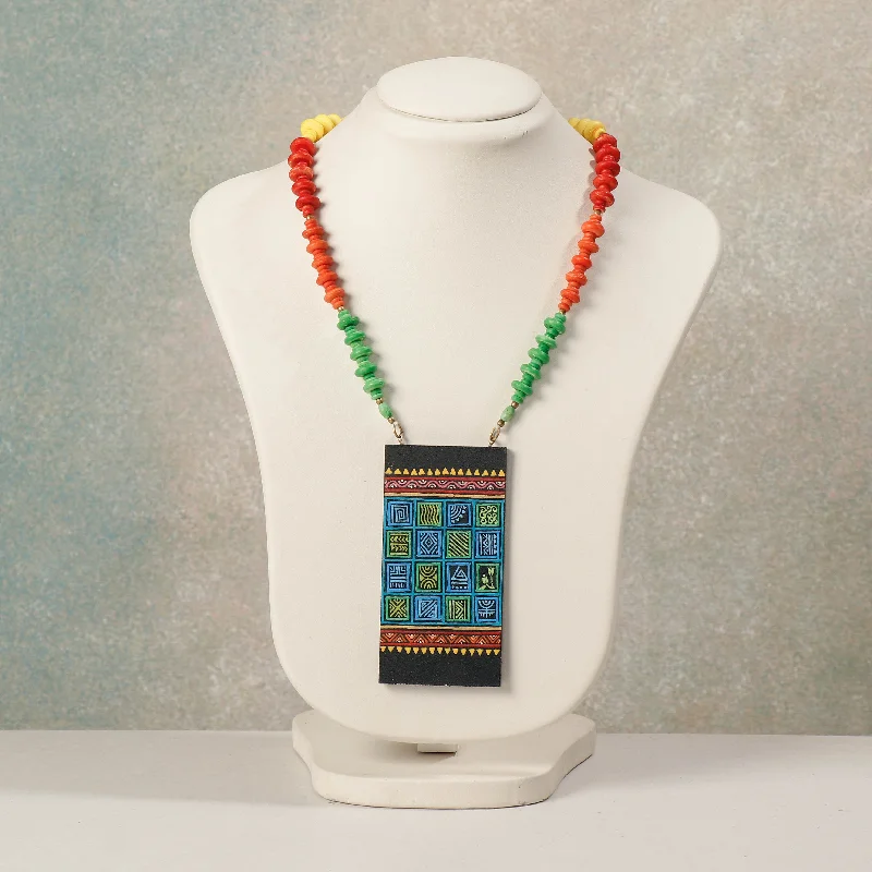 Huge Markdowns On Premium Jewelry Styles Miniature Handpainted Wooden Necklace With Beads Huge Markdowns On Premium Jewelry Styles Miniature Handpainted Wooden Necklace With Beads