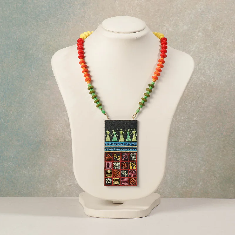 Fine Jewelry, Limited-Time Offers Available Miniature Handpainted Wooden Necklace With Beads Fine Jewelry, Limited-Time Offers Available Miniature Handpainted Wooden Necklace With Beads