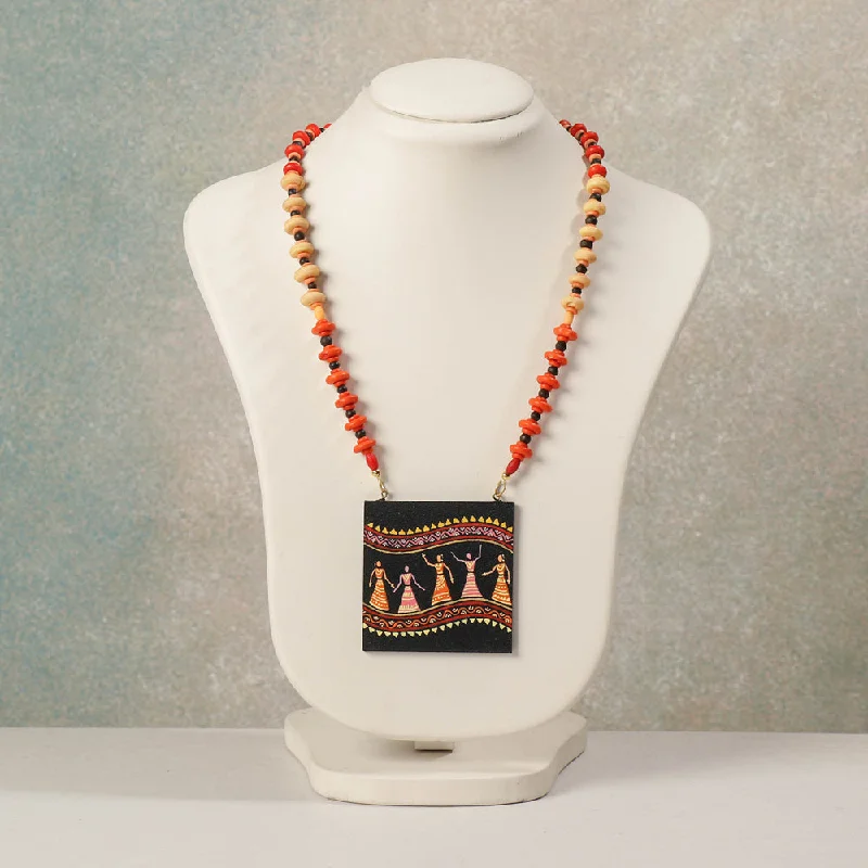High-Quality Jewelry At A Fraction Of The Cost Miniature Handpainted Wooden Necklace With Beads High-Quality Jewelry At A Fraction Of The Cost Miniature Handpainted Wooden Necklace With Beads