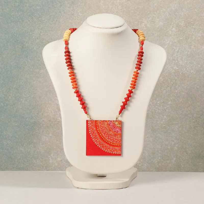 The Perfect Jewelry Piece At The Perfect Price Miniature Handpainted Wooden Necklace With Beads The Perfect Jewelry Piece At The Perfect Price Miniature Handpainted Wooden Necklace With Beads