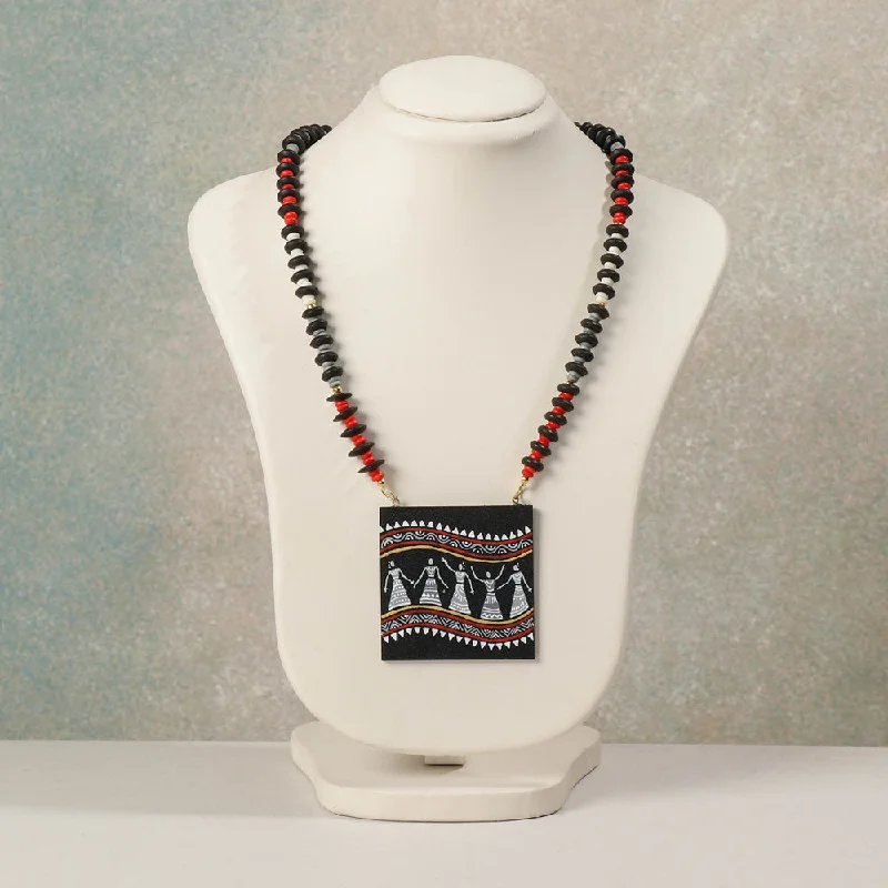 Gorgeous Jewelry, Limited-Time Savings Miniature Handpainted Wooden Necklace With Beads Gorgeous Jewelry, Limited-Time Savings Miniature Handpainted Wooden Necklace With Beads