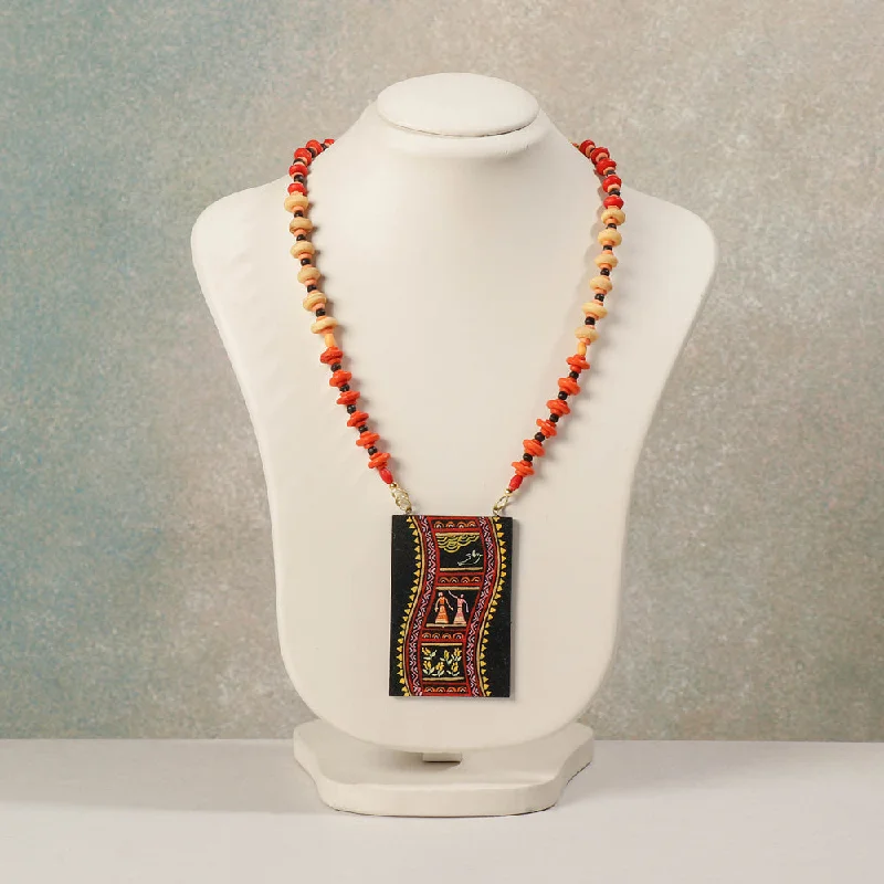 Stunning Jewelry At A Fraction Of The Price Miniature Handpainted Wooden Necklace With Beads Stunning Jewelry At A Fraction Of The Price Miniature Handpainted Wooden Necklace With Beads