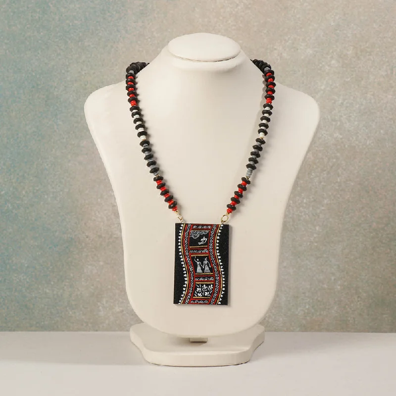 Affordable Luxury Jewelry For Every Occasion Miniature Handpainted Wooden Necklace With Beads Affordable Luxury Jewelry For Every Occasion Miniature Handpainted Wooden Necklace With Beads