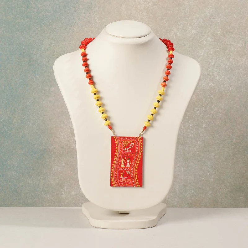 Handcrafted Jewelry Sale – Unique Designs At Low Prices Miniature Handpainted Wooden Necklace With Beads Handcrafted Jewelry Sale – Unique Designs At Low Prices Miniature Handpainted Wooden Necklace With Beads