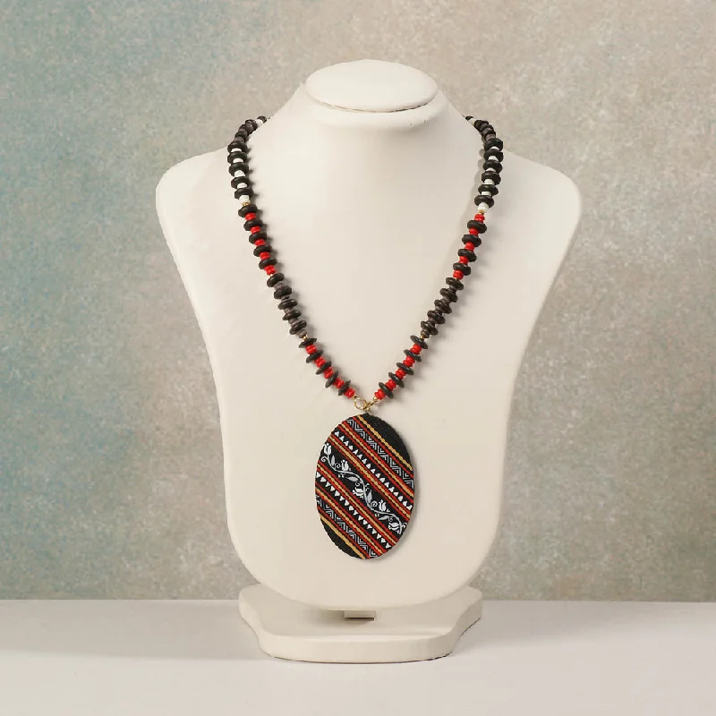 Limited-Time Offer On Elegant Jewelry Pieces Miniature Handpainted Wooden Necklace With Beads Limited-Time Offer On Elegant Jewelry Pieces Miniature Handpainted Wooden Necklace With Beads